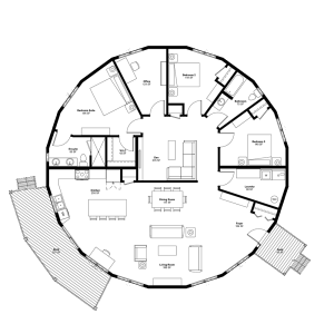 'Oasis' Custom Sphere Home Plan 52-D