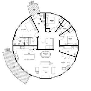 'Oasis' Custom Sphere Home Plan 52-E