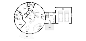 Escape Floor Plan 47-AG with attached garage and connector