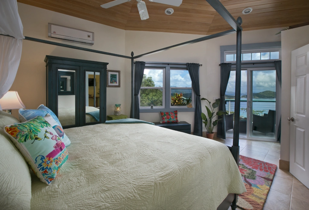 Primary bedroom with added patio door.