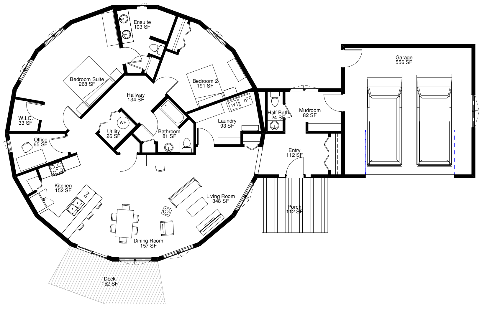 'Escape' Custom prefab house floorplan 47-F