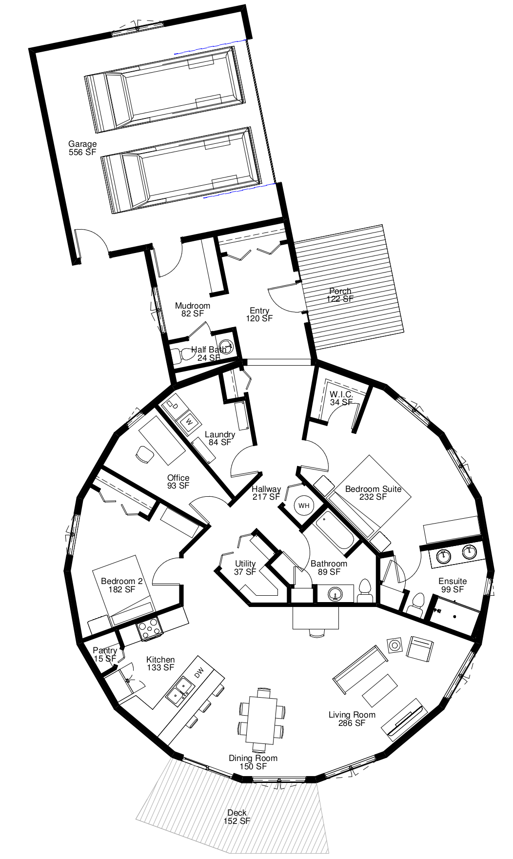 'Escape' Custom prefab house floorplan 47-H